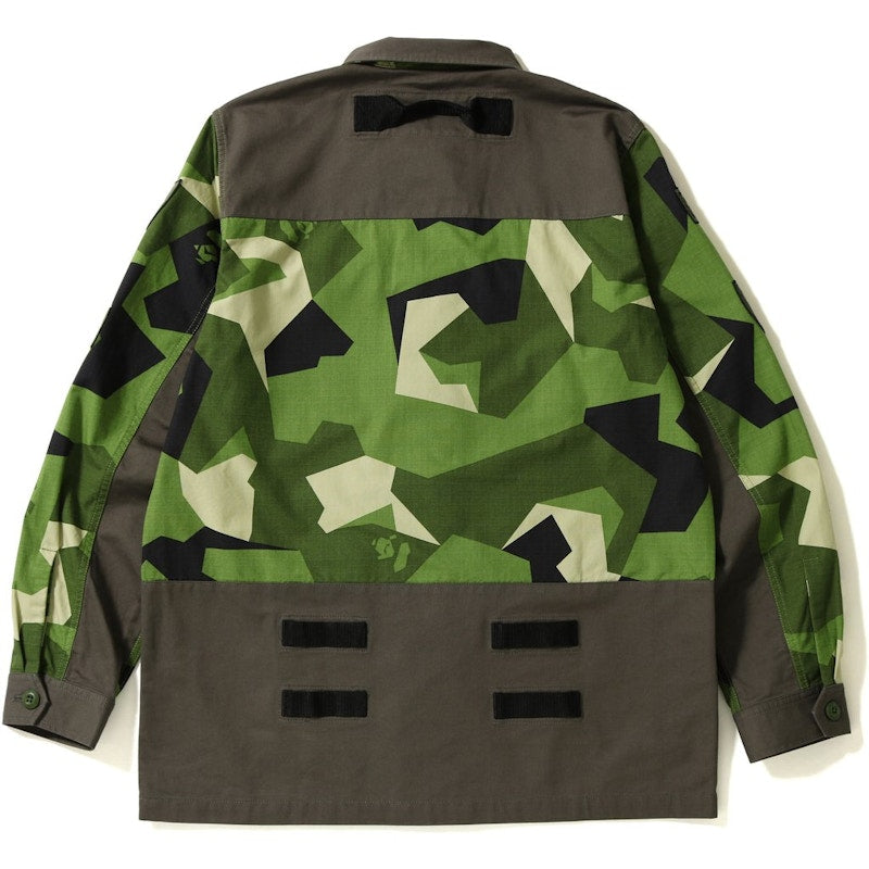 BAPE Splinter Camo Military Shirt Olive