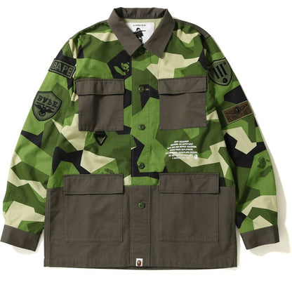 BAPE Splinter Camo Military Shirt Olive