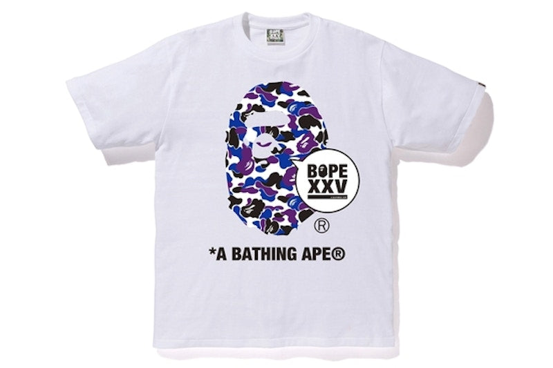 BAPE Store Hong Kong XXV Ape Head Tee White