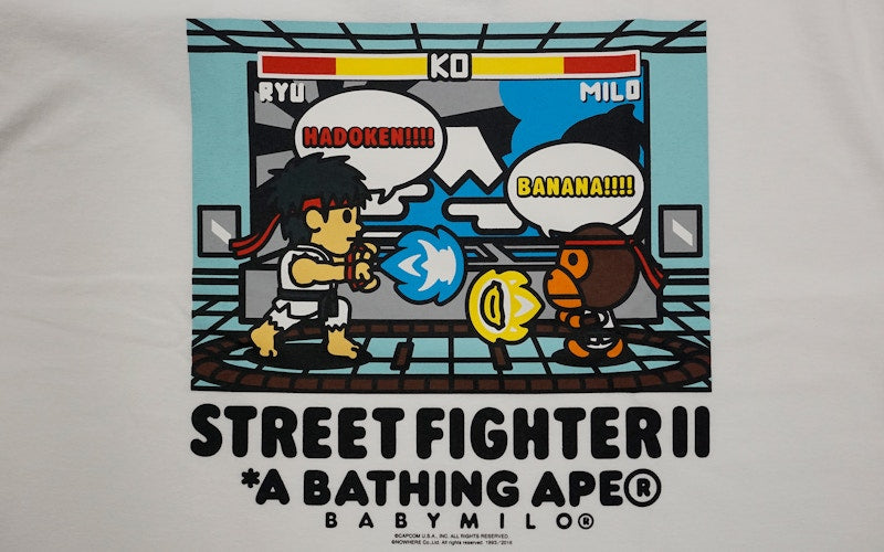 BAPE Capcom Street Fighter II Ryu Vs Milo Tee White