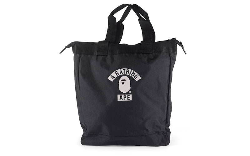 BAPE Summer Bag Block Print Logo Tote Bag Black