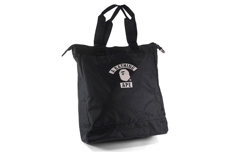 BAPE Summer Bag Block Print Logo Tote Bag Black