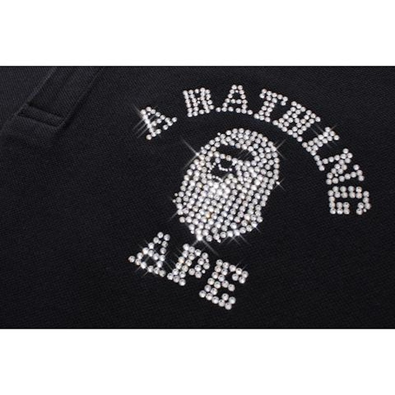 BAPE Swarovski College Polo Polo Black