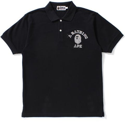 BAPE Swarovski College Polo Polo Black