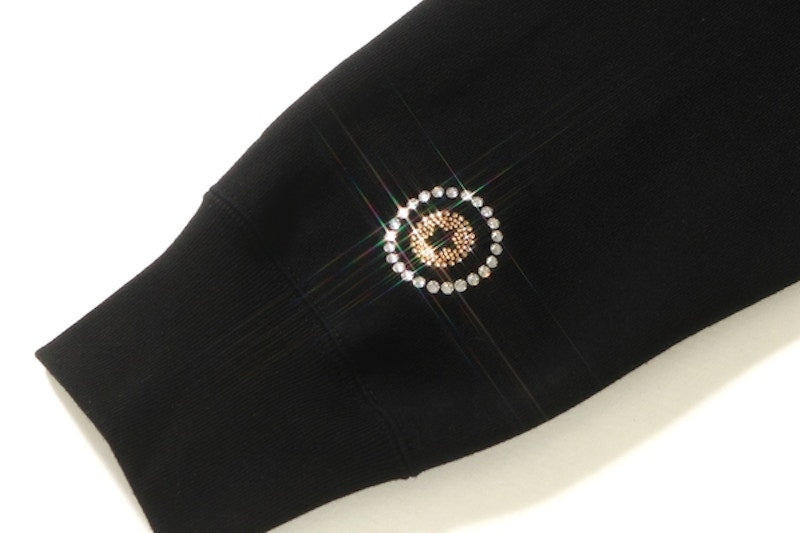 BAPE Swarovski Shark Full Zip Hoodie Black
