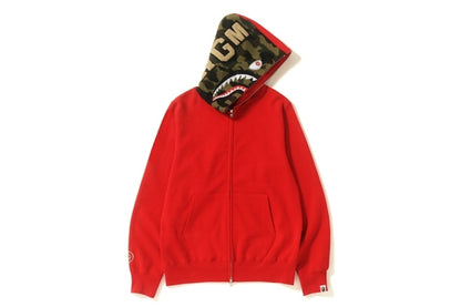 BAPE Swarovski Shark Full Zip Hoodie Red
