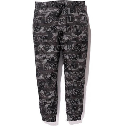 BAPE Text Color Camo Jogger Pants Pants Black