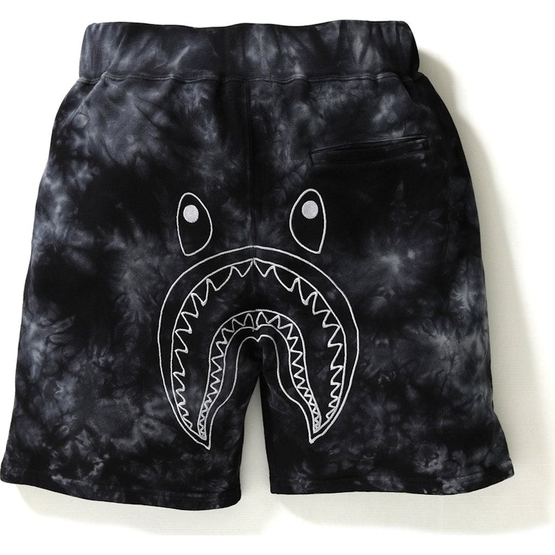 BAPE Tie Dye Shark Sweat Shorts Shorts Black