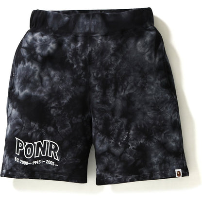 BAPE Tie Dye Shark Sweat Shorts Shorts Black