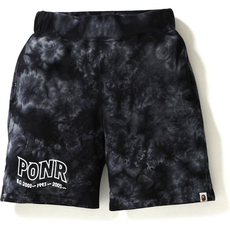 BAPE Tie Dye Shark Sweat Shorts Shorts Black