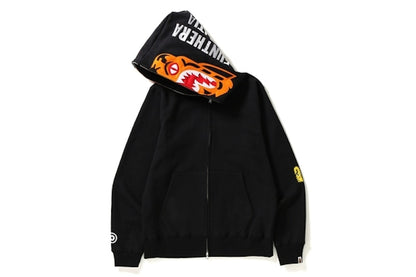 BAPE Tiger Full Zip Hoodie Black