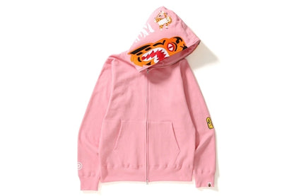 BAPE Tiger Full Zip Hoodie Pink