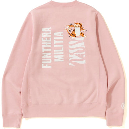 BAPE Tiger Heavy Weight Crewneck Pink