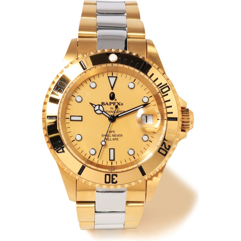 BAPE Type 1 Bapex Watch Gold