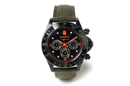 BAPE Type 3 Bapex Watch Olive/Black