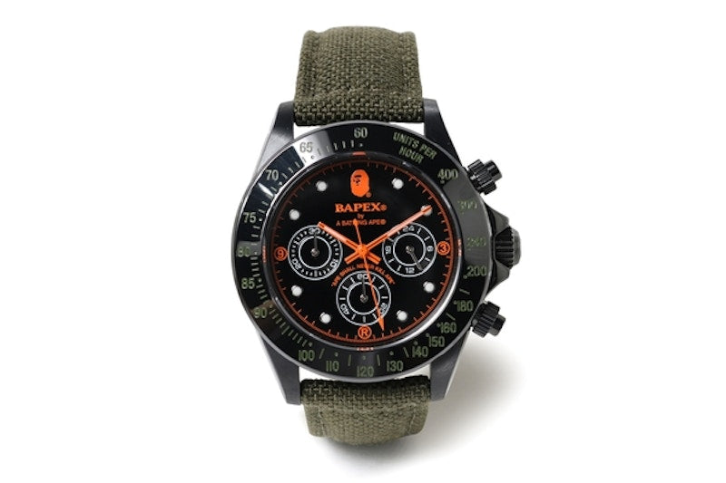 BAPE Type 3 Bapex Watch Olive/Black