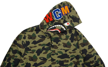 BAPE Ultimate 1st Camo Shark Hooded Jacket Green