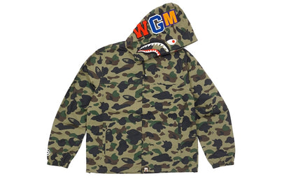 BAPE Ultimate 1st Camo Shark Hooded Jacket Green