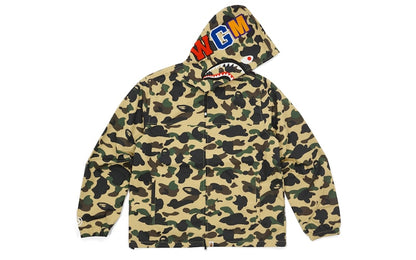 BAPE Ultimate 1st Camo Shark Hooded Jacket Yellow