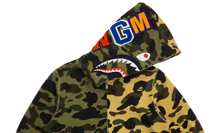 BAPE Ultimate 1st Camo Split Shark Green/Yellow