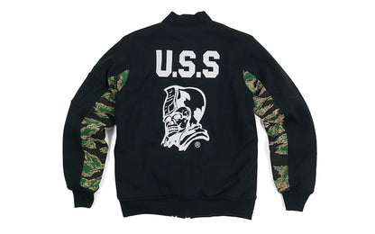 BAPE Ursus Tiger Camo Accent Sweat MA1 Jacket Black