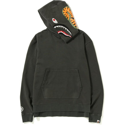 BAPE Vintage Wash Shark Wide Pullover Hoodie Black