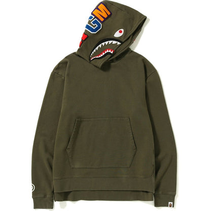 BAPE Vintage Wash Shark Wide Pullover Hoodie Olive Drab