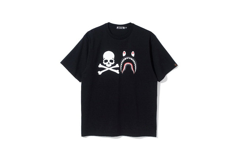 BAPE Vs Mastermind Skull Shark MMB Tee Black