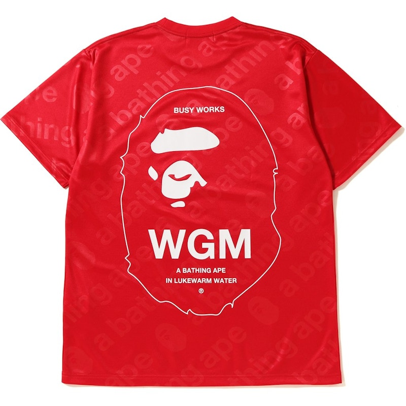 BAPE WGM Jersey Tee Red