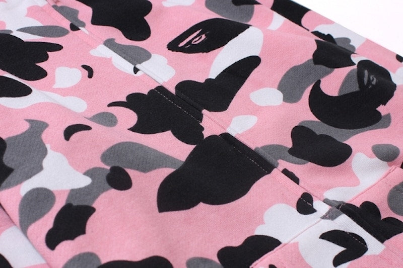 BAPE Warm Up Camo Full Zip Hoodie (Ladies) Pink