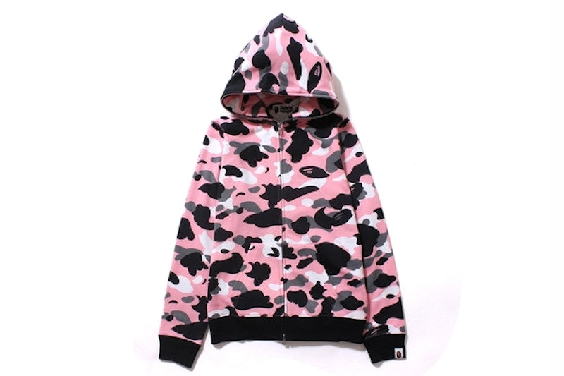 BAPE Warm Up Camo Full Zip Hoodie (Ladies) Pink