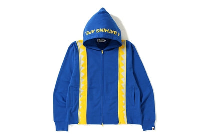 BAPE Wide Zip Full Zip Hoodie Blue