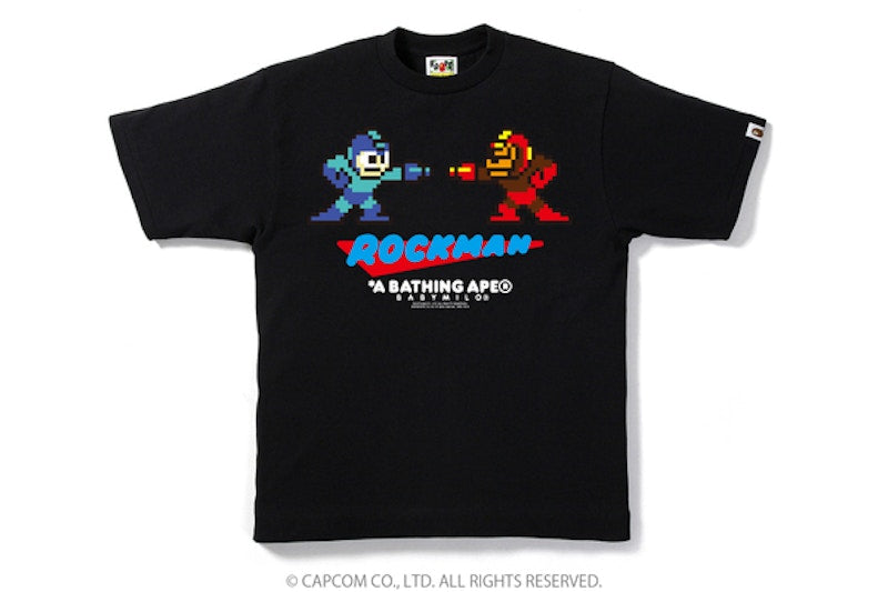 BAPE X Capcom Milo Rockman Tee 2 Black