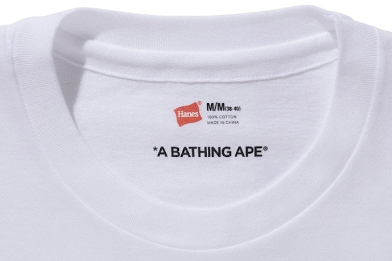 BAPE X Hanes T-shirts (3-Pack) White