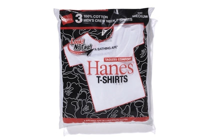 BAPE X Hanes T-shirts (3-Pack) White