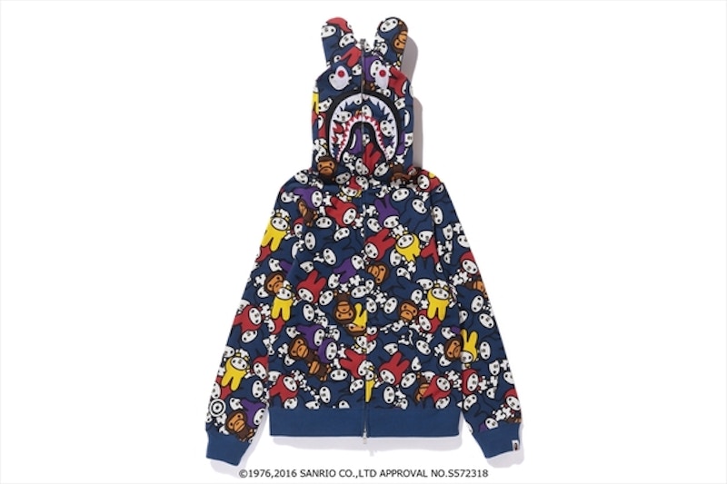 BAPE X My Melodyshark Full Zip Hoodie (Ladies) Multicolor