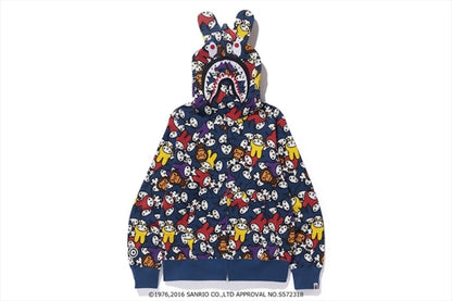 BAPE X My Melodyshark Full Zip Hoodie Multicolor