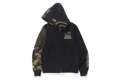 BAPE X Undwoodland Camo Shark Hoodie Black