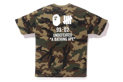 BAPE X Undefeated Woodland Camo Tee Green
