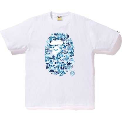 BAPE XXV Cities Camo Ape Head Tee White/Blue