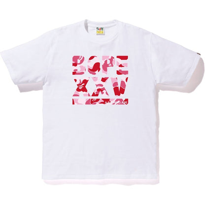 BAPE XXV Cities Camo Logo Tee White/Pink