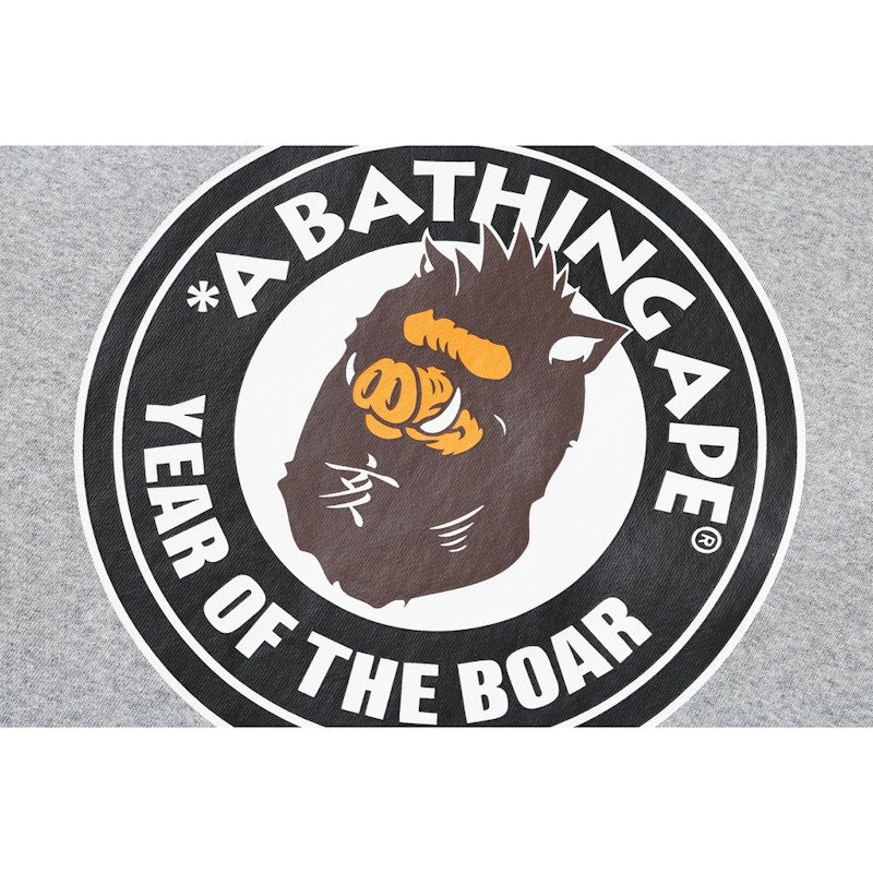 BAPE Year Of The Boar Pullover Hoodie Grey
