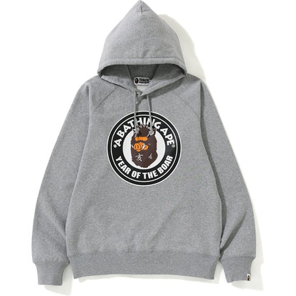 BAPE Year Of The Boar Pullover Hoodie Grey