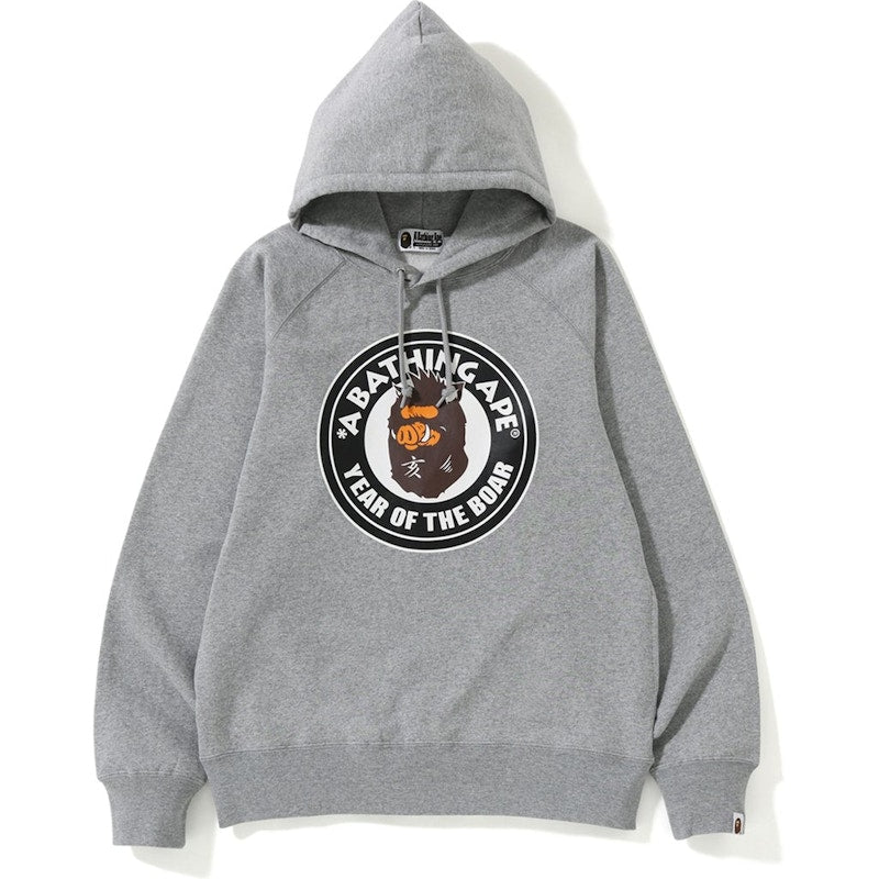 BAPE Year Of The Boar Pullover Hoodie Grey