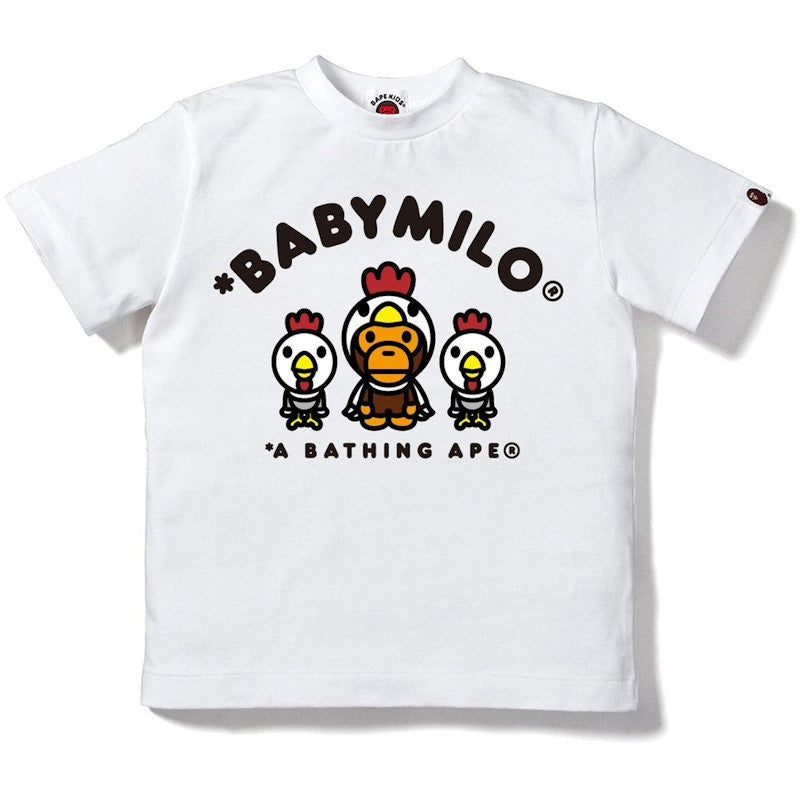 BAPE Year of Rooster Milo Tee K White