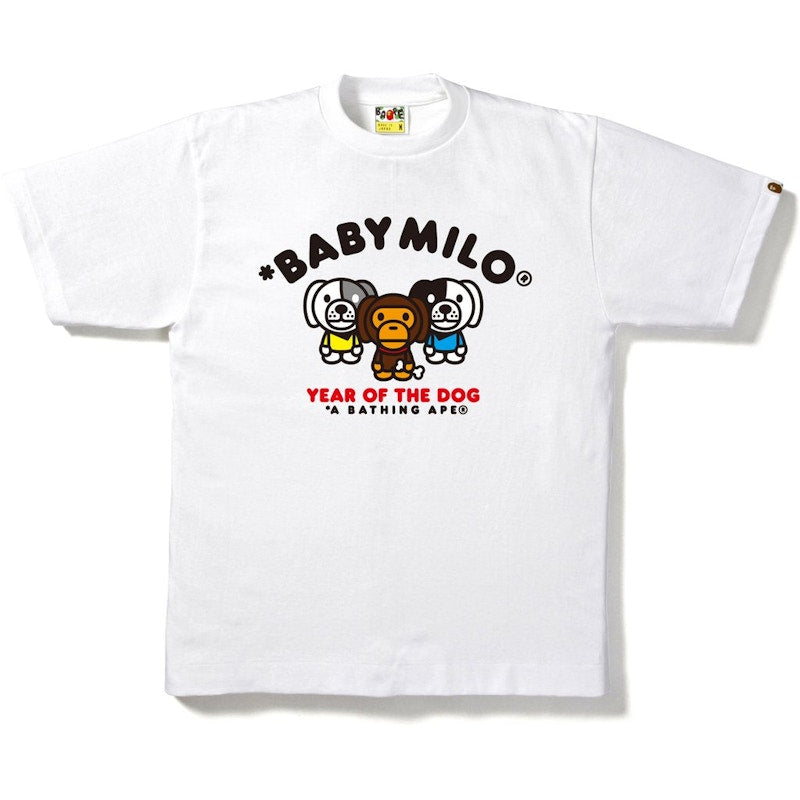 BAPE Year of the Dog Milo Tee Tee White