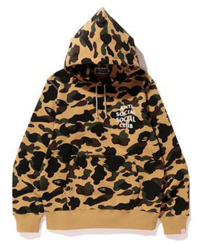 BAPE x Anti Social Social Club 1st Camo Pullover Hoodie (FW19) Yellow Camo