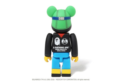 Bearbrick x Hebru Brantley Flyboy Shark 100% Bearbrick Black