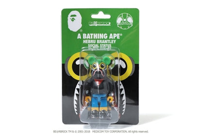 Bearbrick x Hebru Brantley Flyboy Shark 100% Bearbrick Black