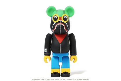 Bearbrick x Hebru Brantley Flyboy Shark 100% Bearbrick Black